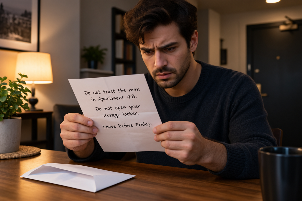 Mysterious Note at Apartment.